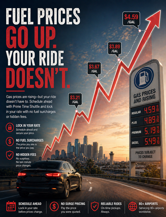 Fuel prices go up. Your ride doesn't.