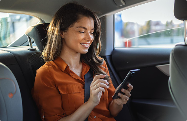 Passenger checking ride app