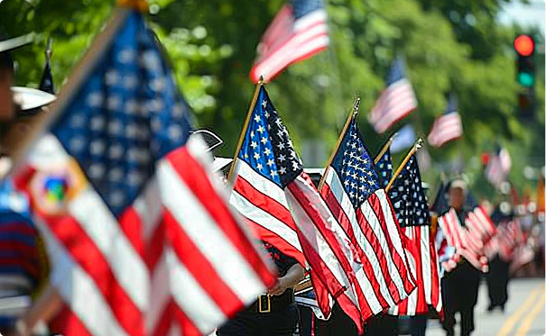 American flags