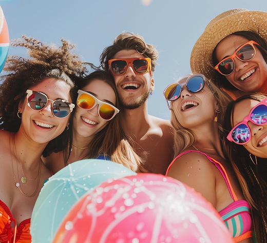Friends enjoying a summer day